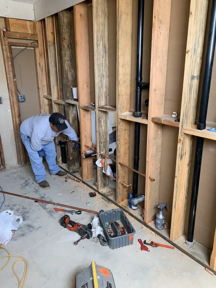 Commercial rough-in plumbing for Water Heater Replacement in Hillsborough